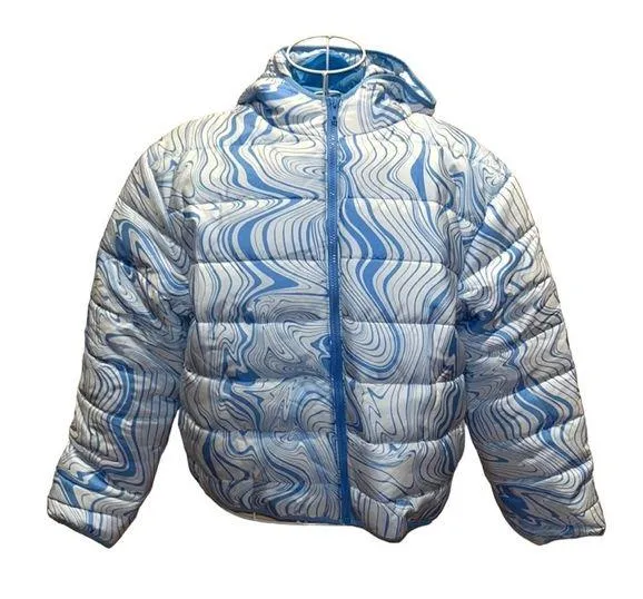 New Light Blue XS Short Puffer Jacket Coat Wild Fable NWOT