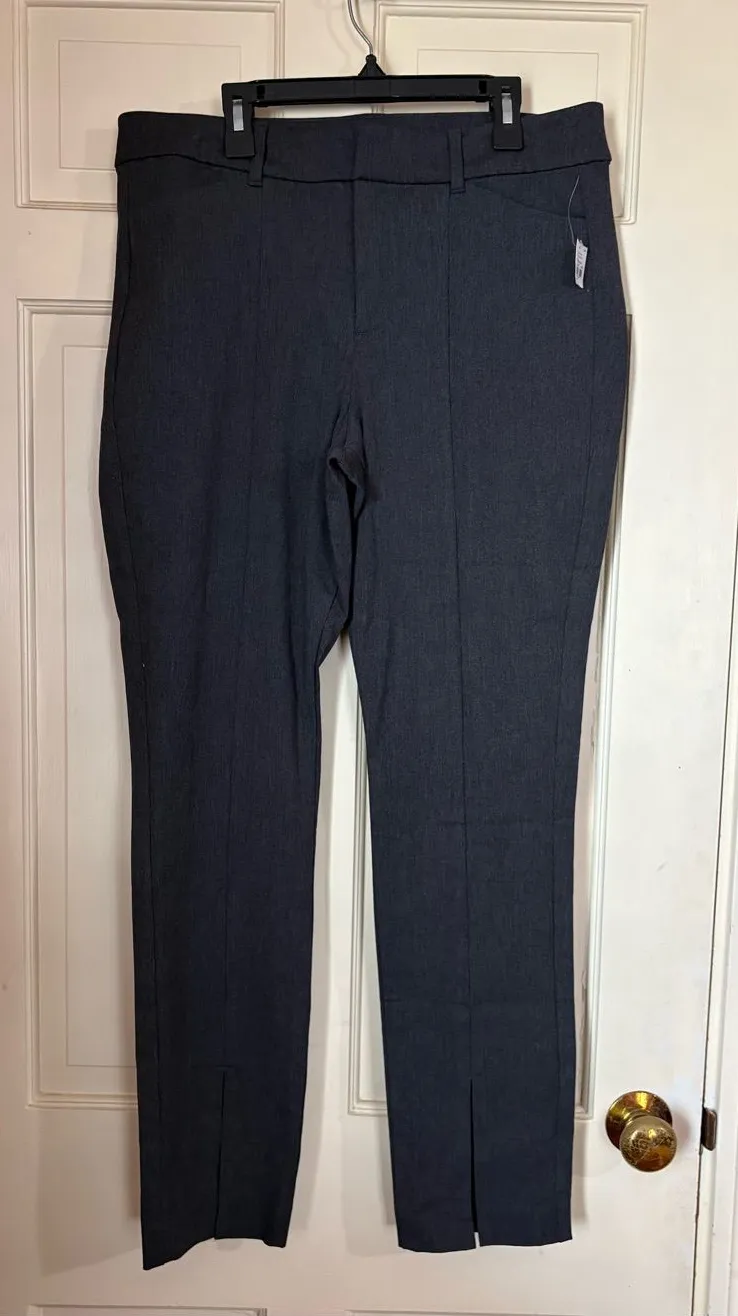 Old Navy Pixie Split Hem Pants Womens Size 12 Grey High Rise Skinny Ankle New