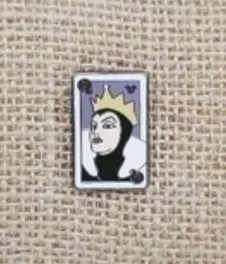 Disney Parks Evil Queen Playing Card Enamel Lapel Pin Snow White Villain
