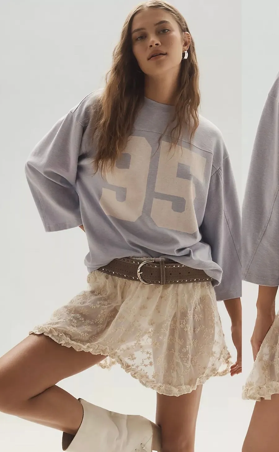 NWT $68 Anthropologie Ivory-Colored Lace Detailing Mini Pull-On Skirt XS