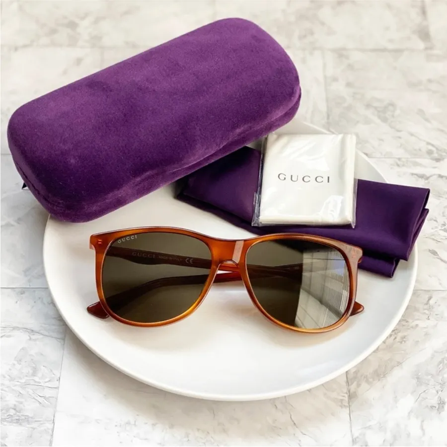 Gucci 57mm Havana Sunglasses with Brown Lenses, EUC, MSRP $370