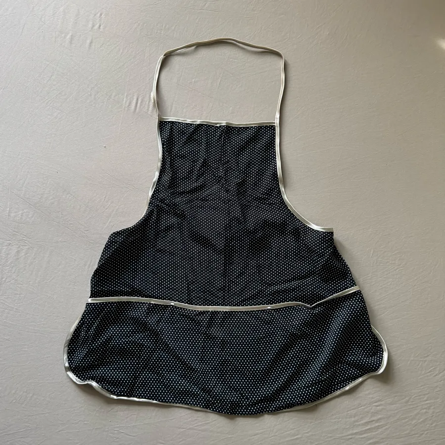 Polka Dot Granny Apron Black