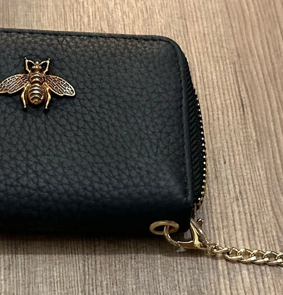 Black Leather Zip