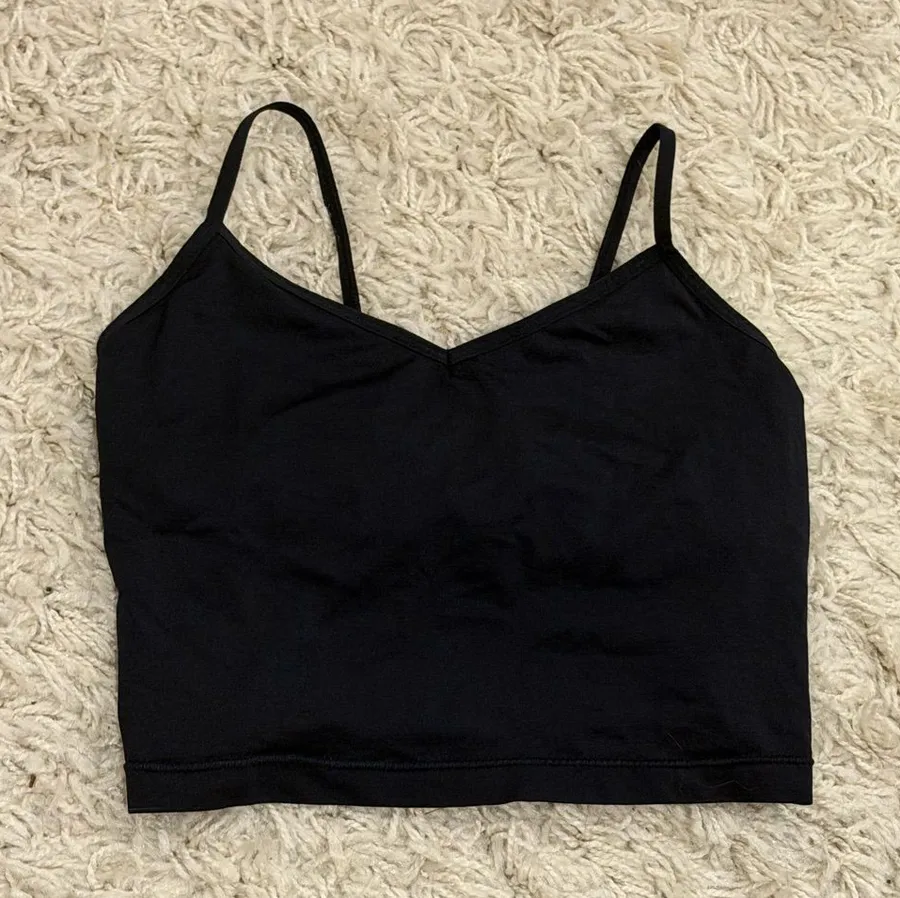 Splits59 Black Women's Seamless Cami Crop Top
