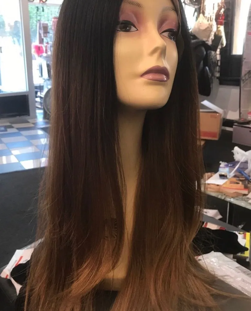 Wig ombré fullcap wig 4x4 Freepart swisslace Size 24