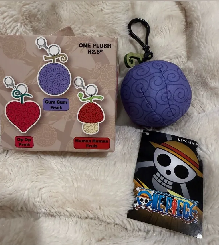 Onepiece Purple Gum Gum Fruit Plush Key & Card Holder
