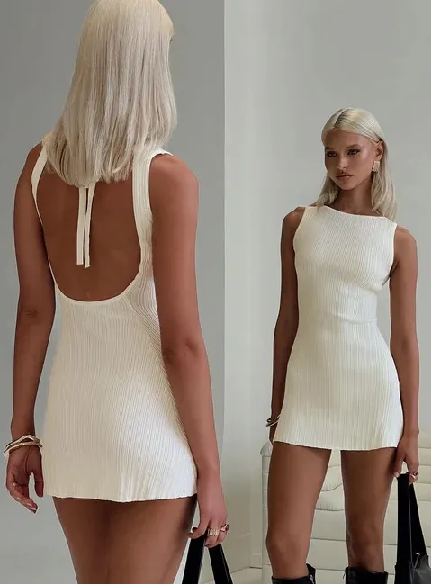 Princess Polly MAYOK MINI DRESS CREAM