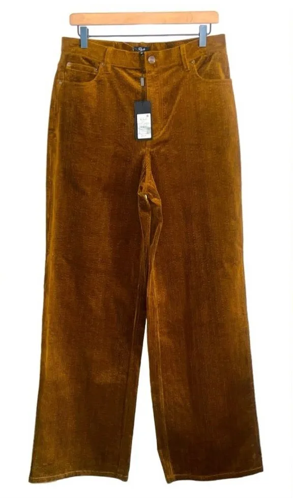 Rails Getty High-Rise Corduroy Pants Ground Cinnamon Brown Size 31 NWT