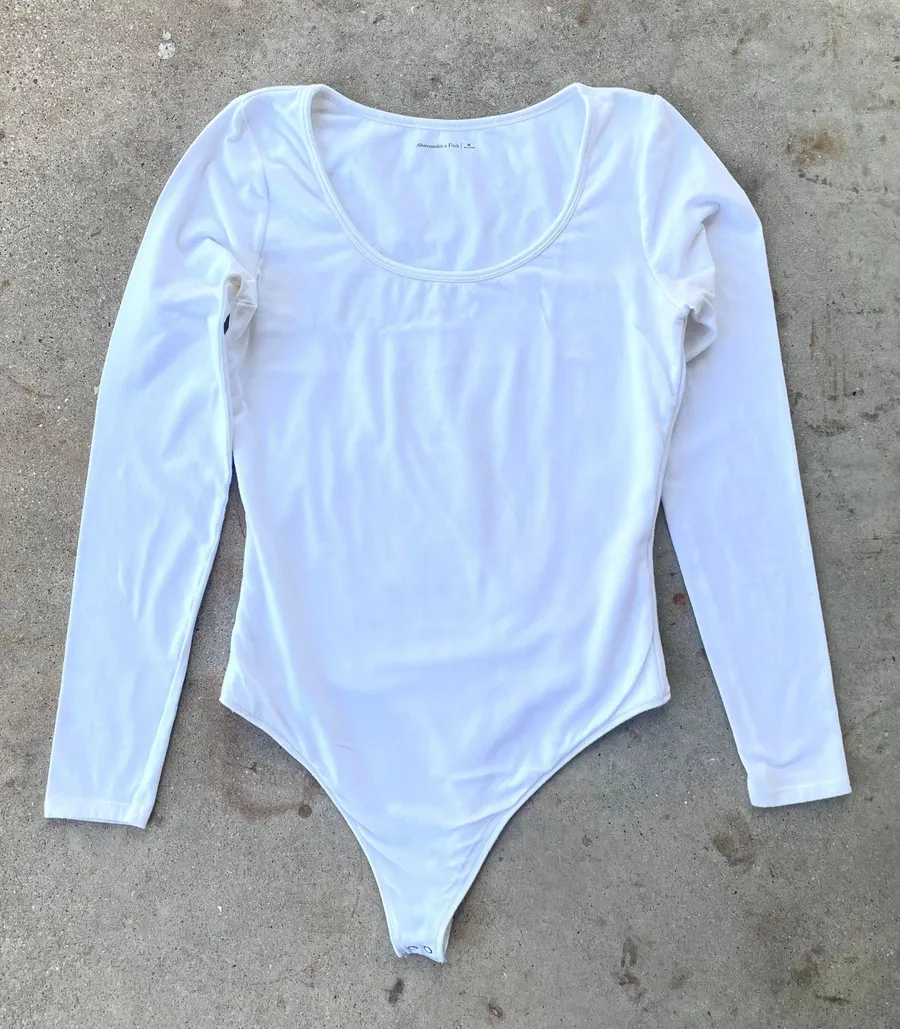 Scoop Neck Cotton Seamless Fabric Crew Bodysuit