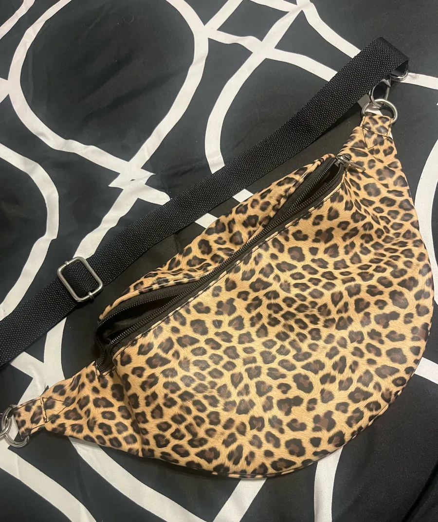 Leopard Print Belt Bag Brown