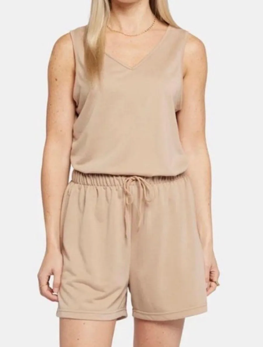 NWT Tan lounge Tank and Shorts In French Terry