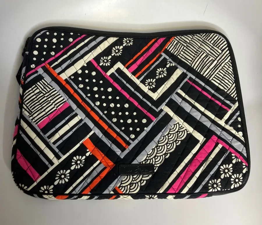 Vera Bradley Laptop Sleeve Women OS Multicolor Excellent Quilted Deco Daisy