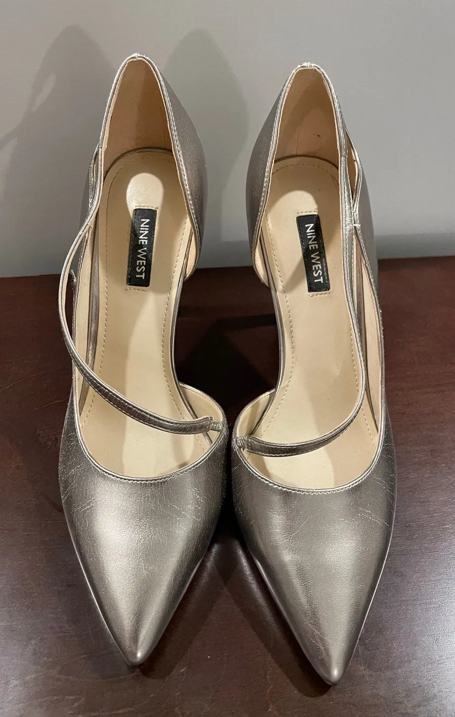 Nine West Heels Champagne Gold Size 8.5