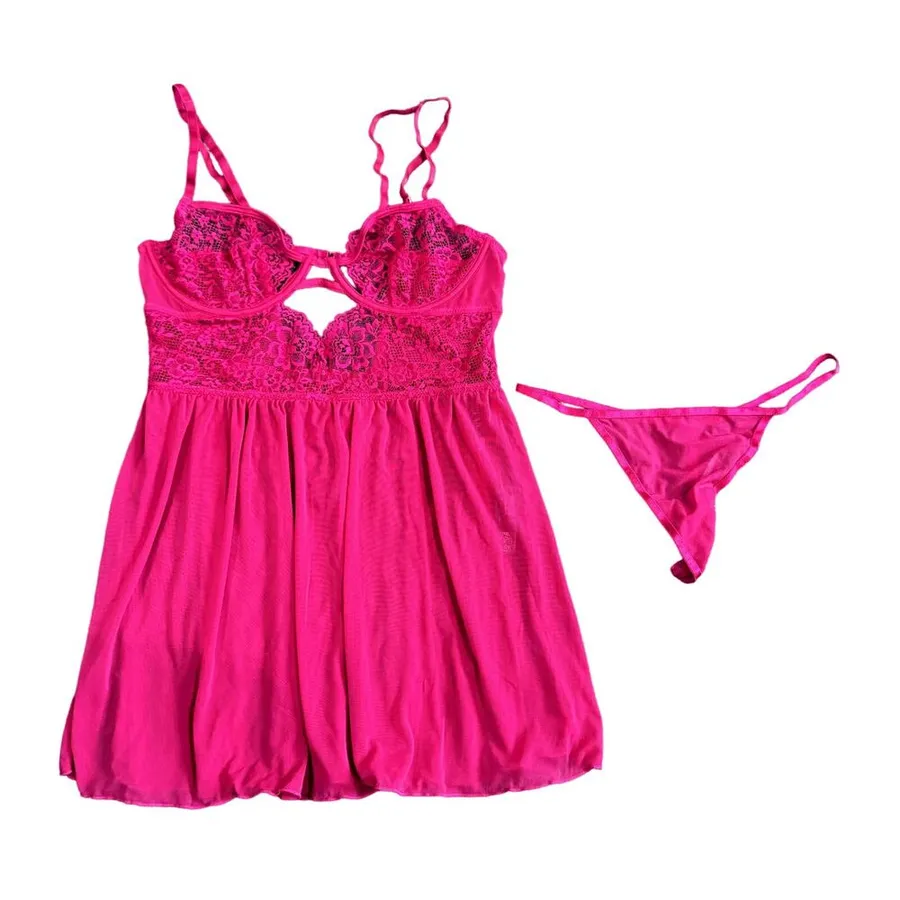 Adore Me Rae Unlined Babydoll in Red, Size M