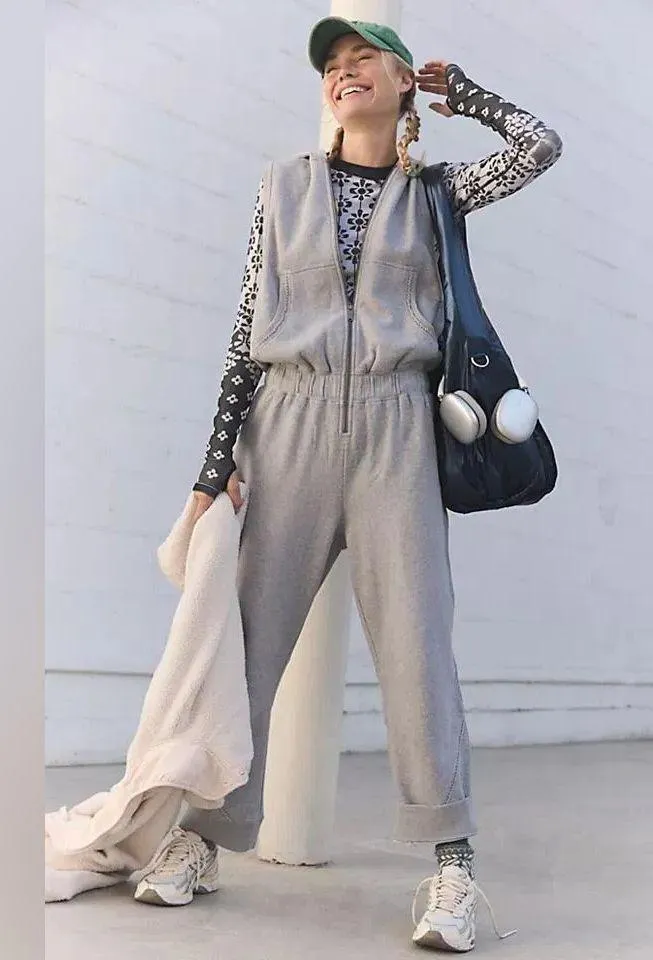 Free people set go onesie jumpsuit