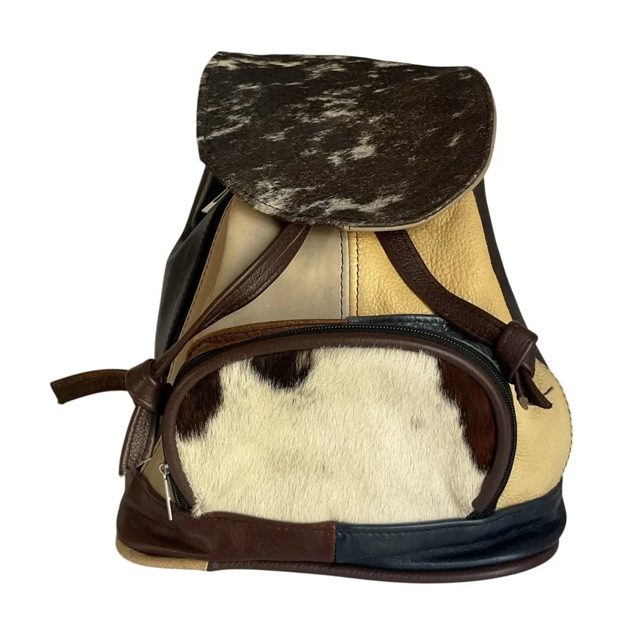 Vintage Mexican Leather Cowhide Hair