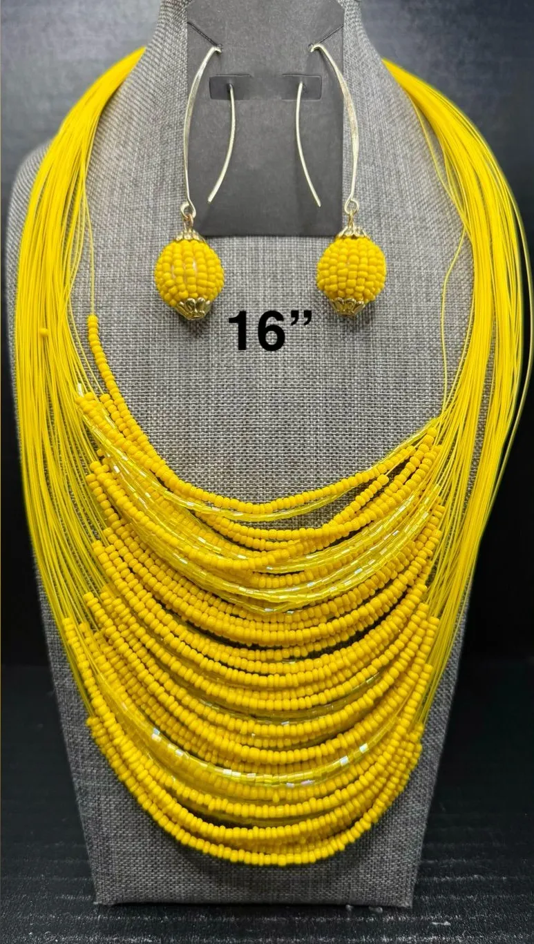 Yellow Beaded Multi