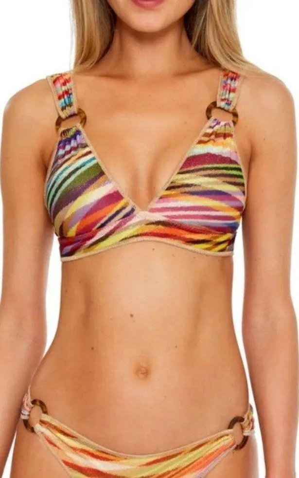 💕BECCA💕 Awaken Callie Banded Triangle Bikini Top ~ Small S NWT