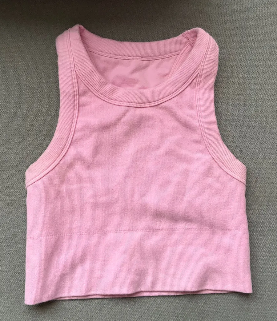 Alo Yoga Seamless Delight High Neck Bra Sweet Pink XS