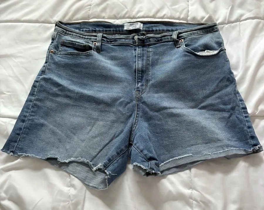Denizen From Levis Jean Shorts Womens 18 W34 Vintage High Rise Blue Denim