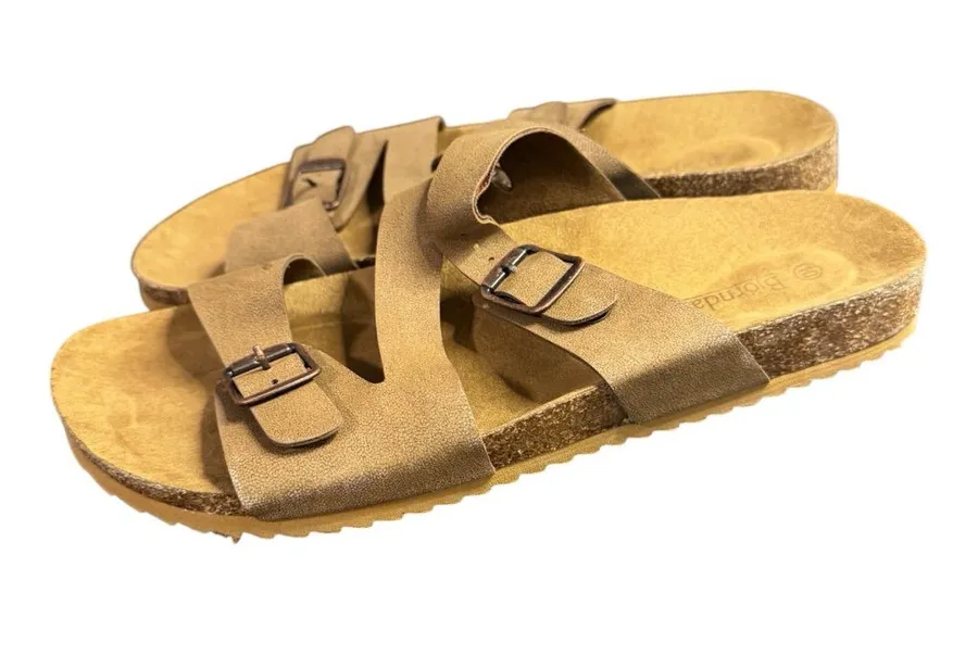 Bjorndal Ellyn Brown Comfort Footbed Buckle Sandals Women’s Size 10