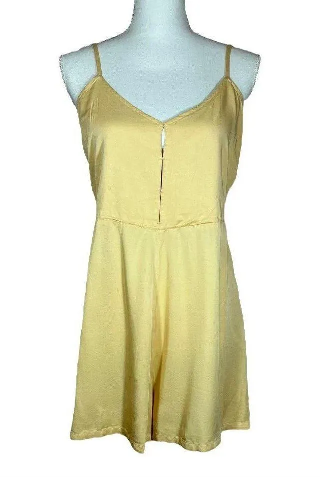 Women’s Yellow Romper Size Large NWT