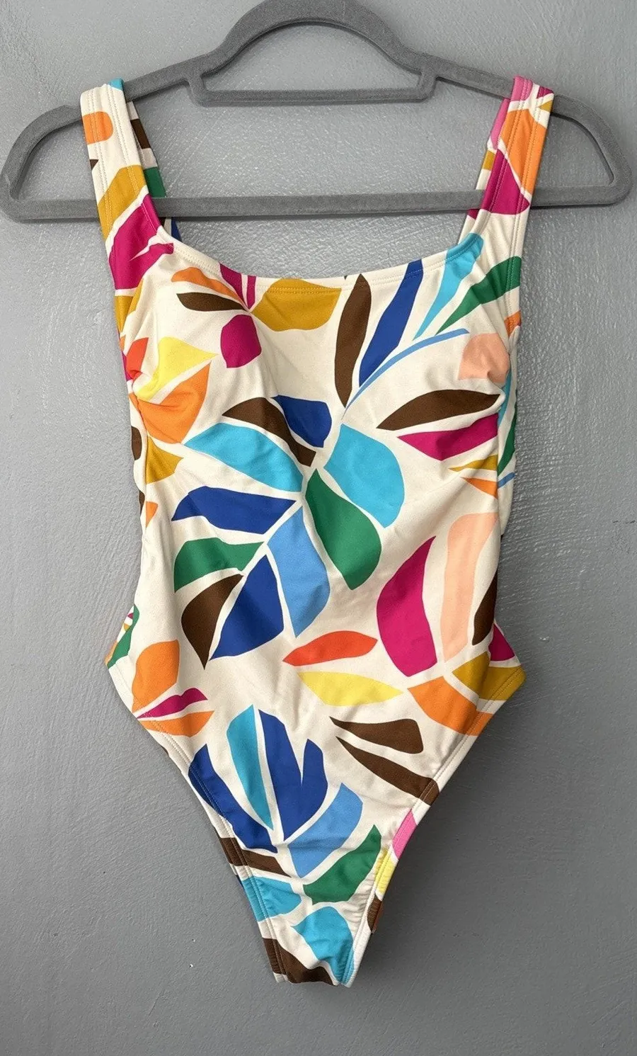 Tabitha Brown Swimsuit Size Small Tropical Beach French Cut Cheeky One Piece