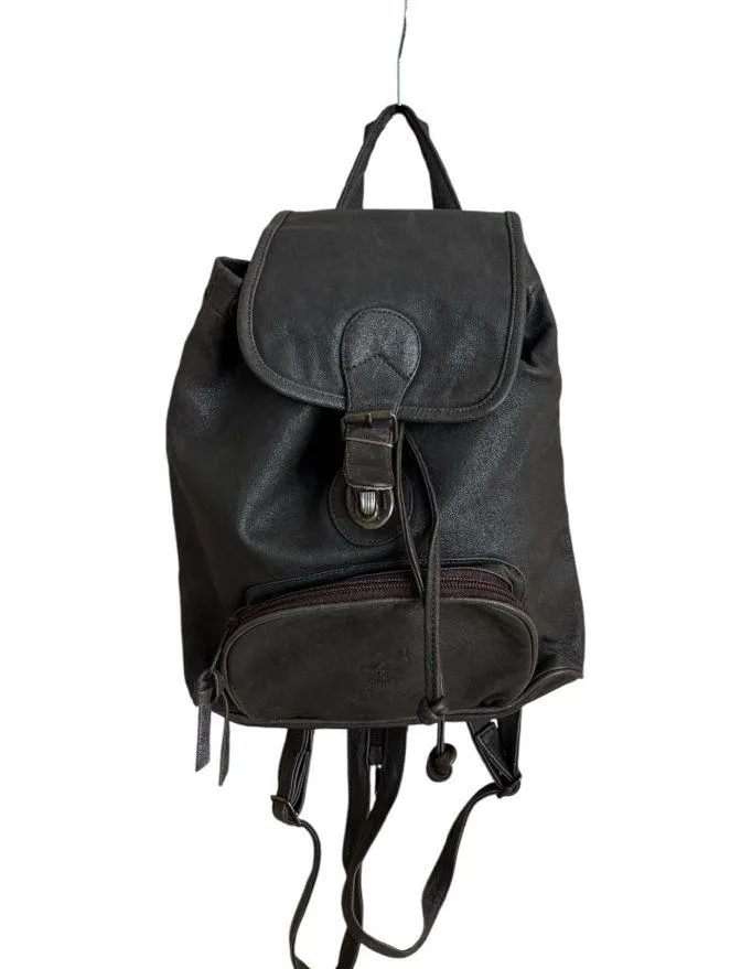 Doma Outback Mickey Mouse leather Vintage style hiking backpack travel sack Black
