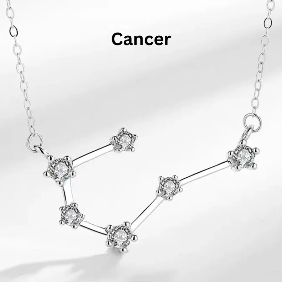 925 Silver Cancer Zodiac Necklace