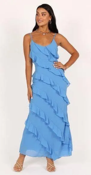 Petal And Pup Ciao Ruffles Maxi Dress Nwt Sz S