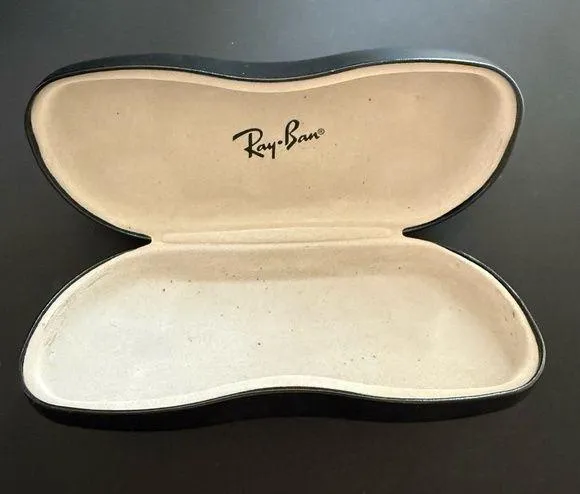 Ray-Ban Black Eyeglasses Case Unisex Clamshell with Logo