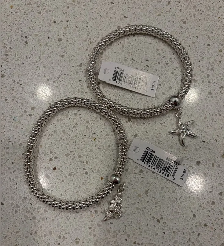 Periwinkle By Barlow Nautical Jewelry Starfish Mermaid Bracelets Silver NEW