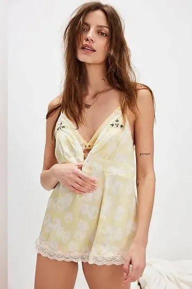 Free People Night Special Cami - Lemon Custard Combo NWT