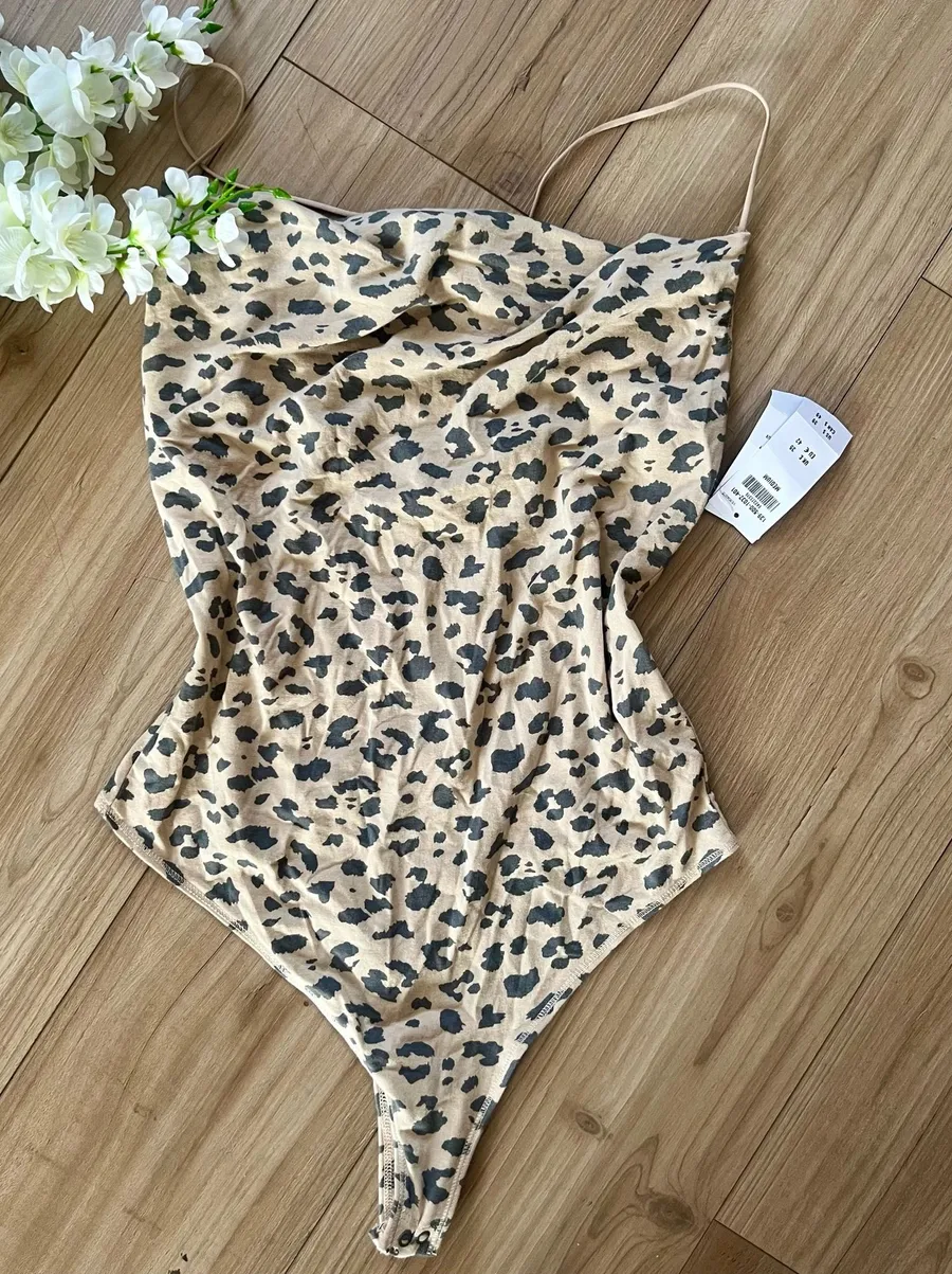NWT A&F Leopard Bodysuit
