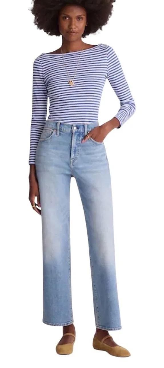 Madewell Perfect Vintage Wide-Leg Crop Jean Raebrook Wash NN170 Size 24