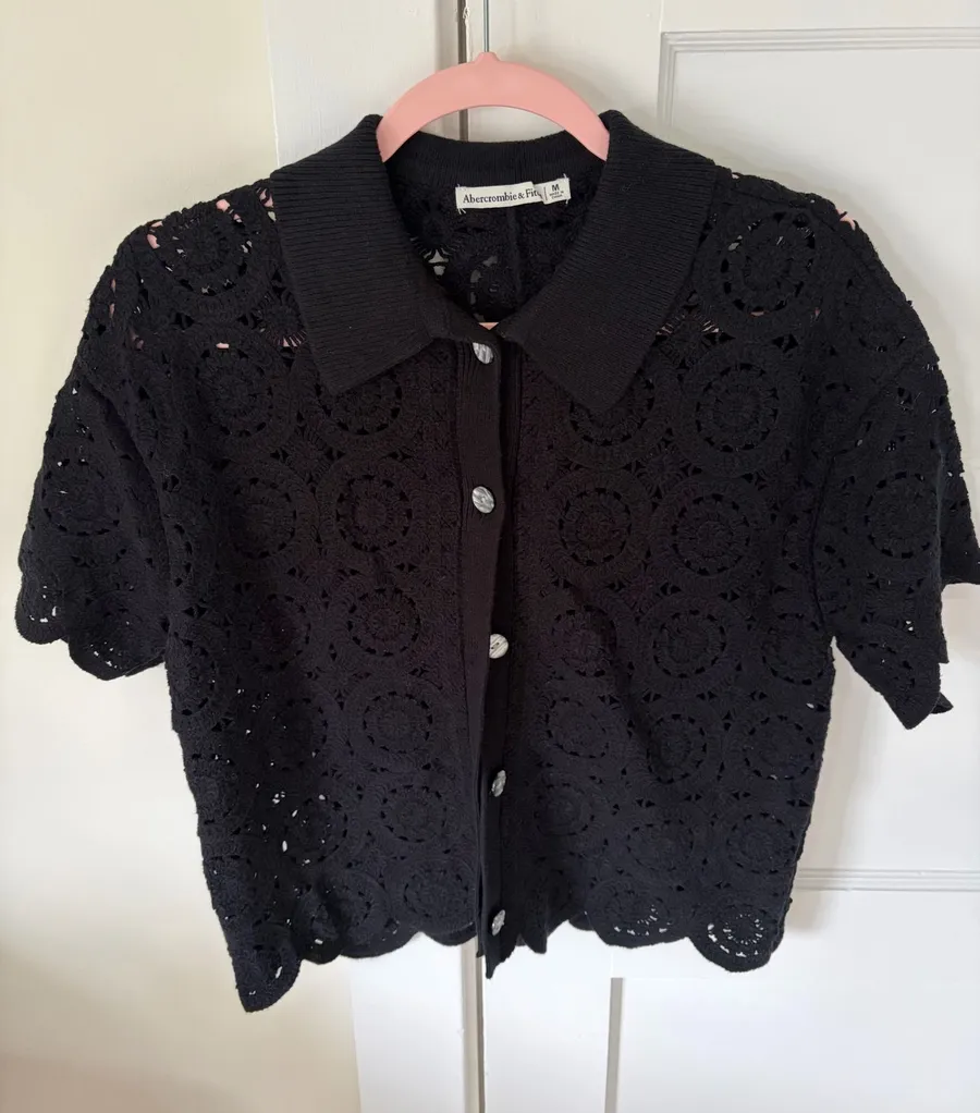 Abercrombie Lace Button Top