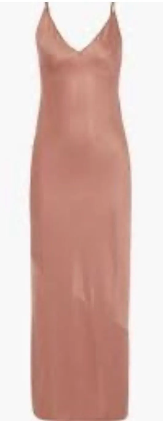 Fleur du Mal Satin Slip Dress in Rose Taupe Pink Size 6