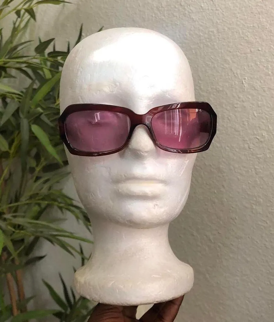 Vintage 90s Y2K Dickies Retro Baddie Cyber Goth Vixen Mcbling Pink Round Square Chunky Sunglasses #2000s #streetwear #Alternative #Whimsygoth #Grunge Biker Purple