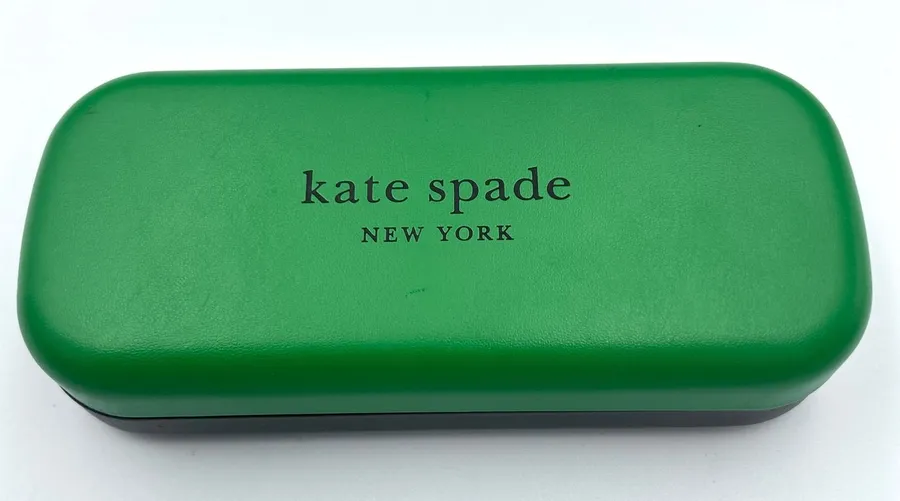 Kate Spade New York Hard Shell Eyeglass Case Green Black So Happy To See You