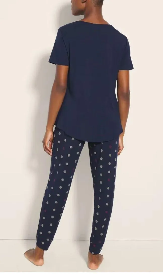 Soma COOL NIGHTS Short-Sleeve Banded Bottom Pajama Set. MSRP $84. Size L