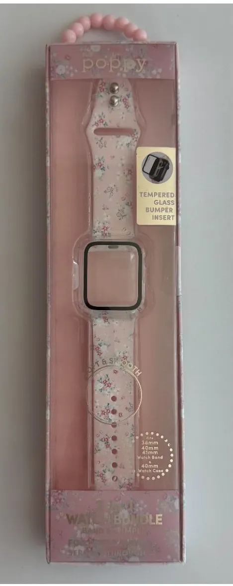 Poppy nwt Pink Floral Watch Band Bundle for Apple Watch