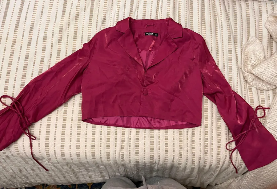 Pink Cropped Blazer
