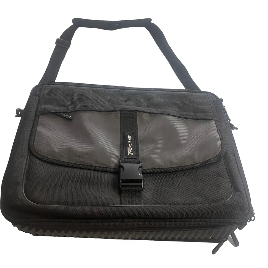Targus Black Laptop Work Office Black Grey Strap Laptop Shoulder Bag