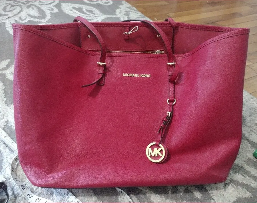 Michael Kors Deep Red Jet Set Tote