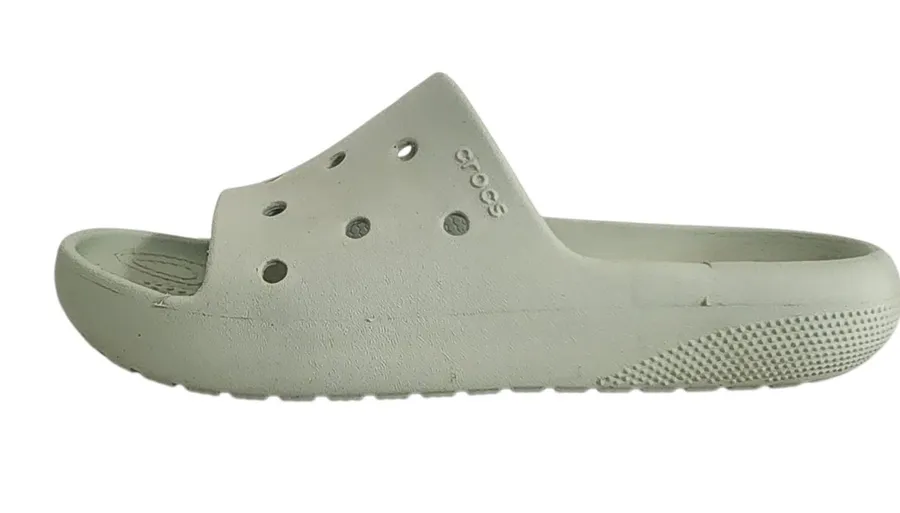 Crocs Pale Green Slide Sandals Size 7