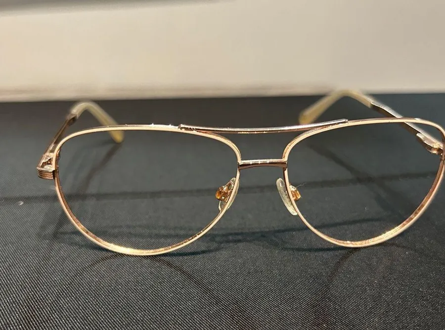 Ted Baker Gold Aviator Glasses Minimalist Style
