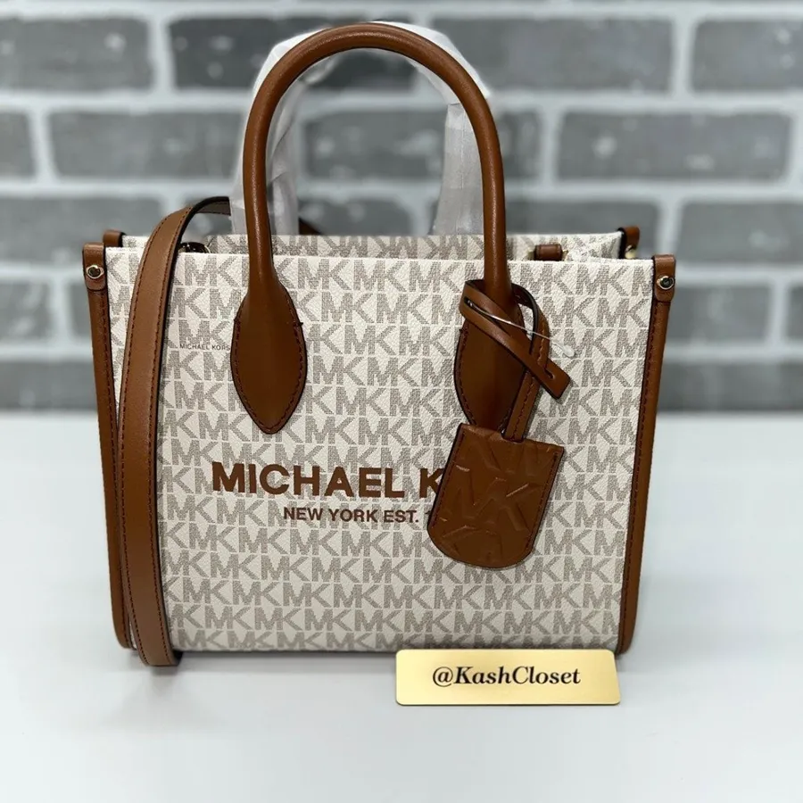 Michael Kors Vanilla Mirella Small Shopper Handbag Purse