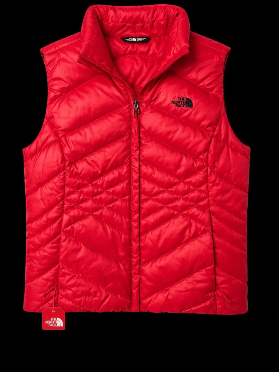 The North Face Womens Aconcagua Insulated 550 down fill Vest vibrant red size XL