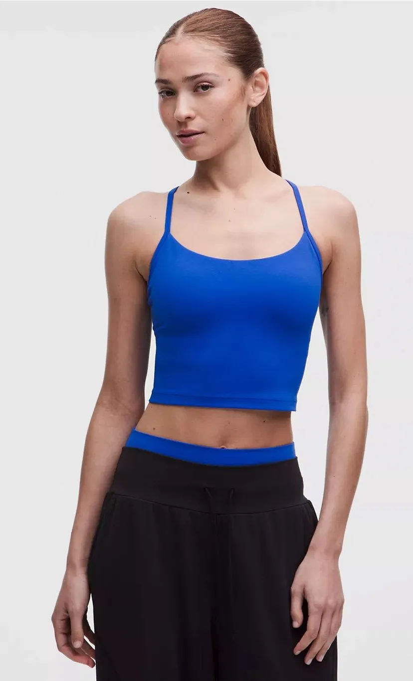 NWT Lululemon Flow Y Cropped Tank Top B/C Cup size xxs beach ball light support