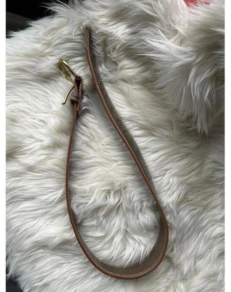 Calvin Klein Size 8 (32”) Leather Belt with Gold Hardware